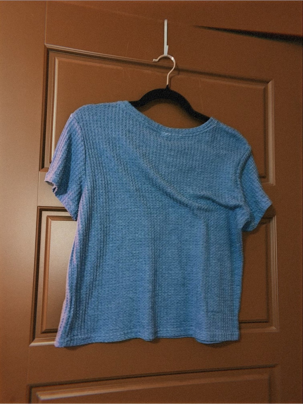 Blue Short-Sleeve Knit Tee - Women's Casual Top